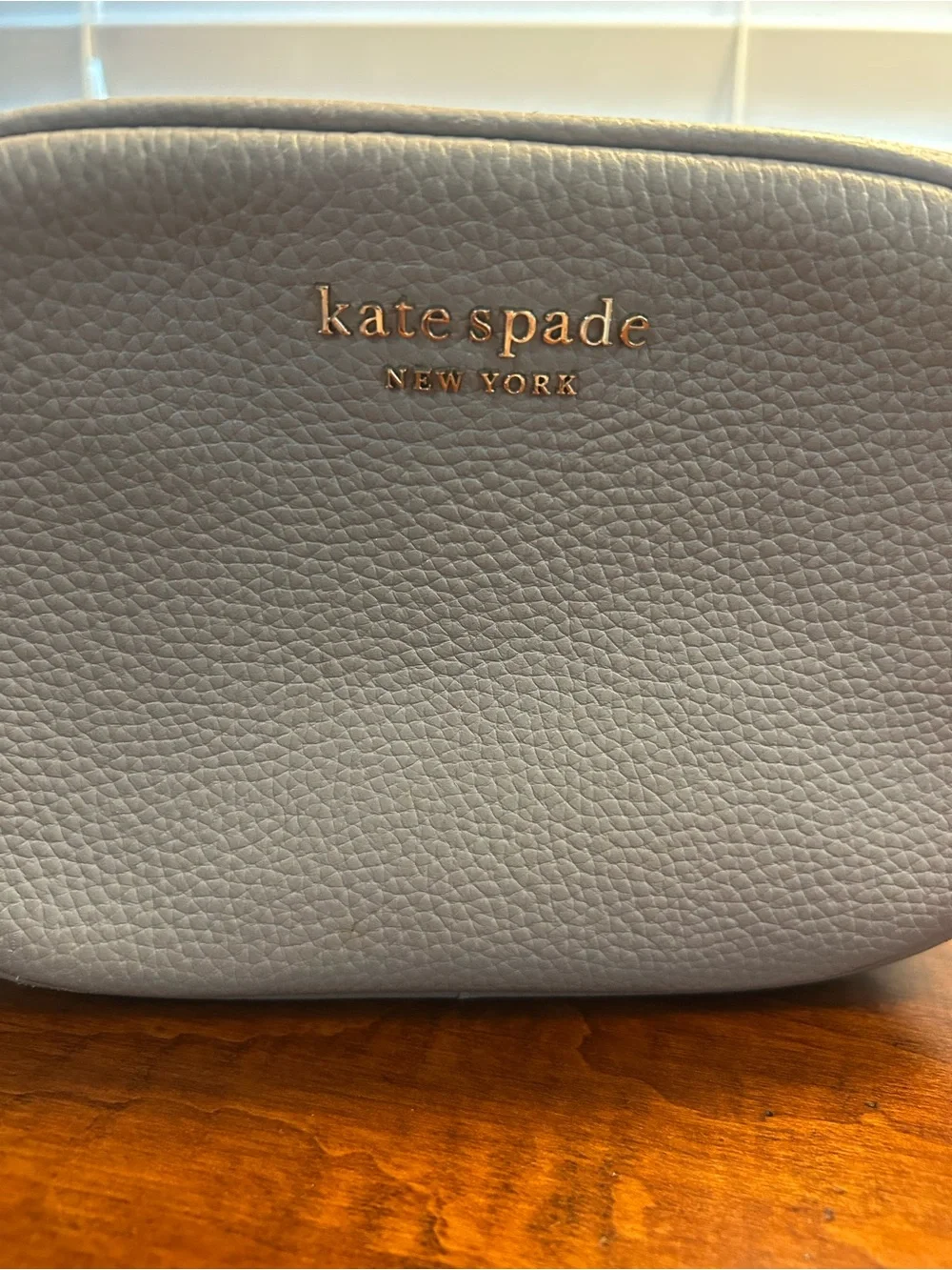 kate spade Gray Pebbled Leather Crossbody with Tassel